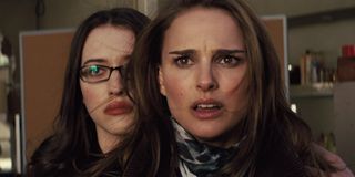 Kat Dennings and Natalie Portman in Thor: Dark World