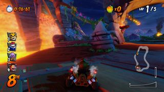 Crash Team Racing Inferno Island shortcut