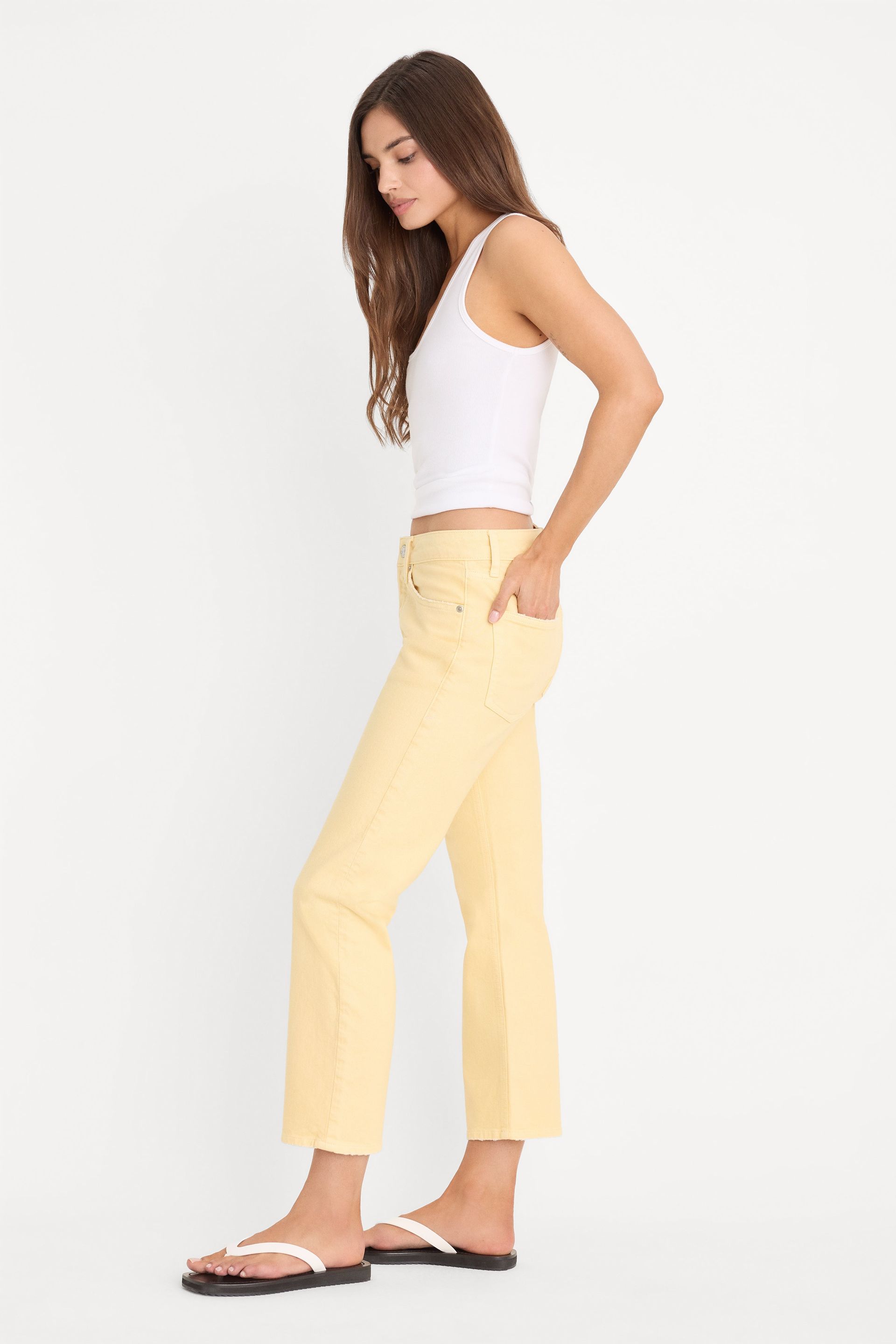 Vintage Straight Ankle Jeans | Honey