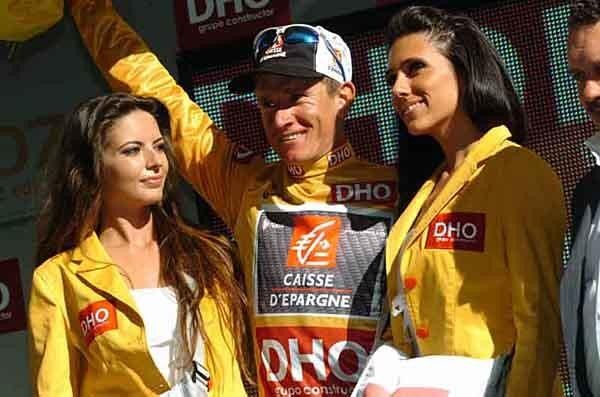 Vladimir Efimkin (Caisse d'Epargne) would like to get used to this celebration business.