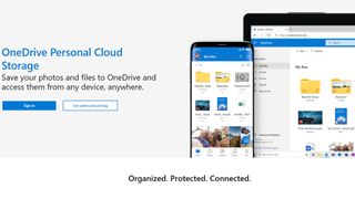 OneDrive's homepage