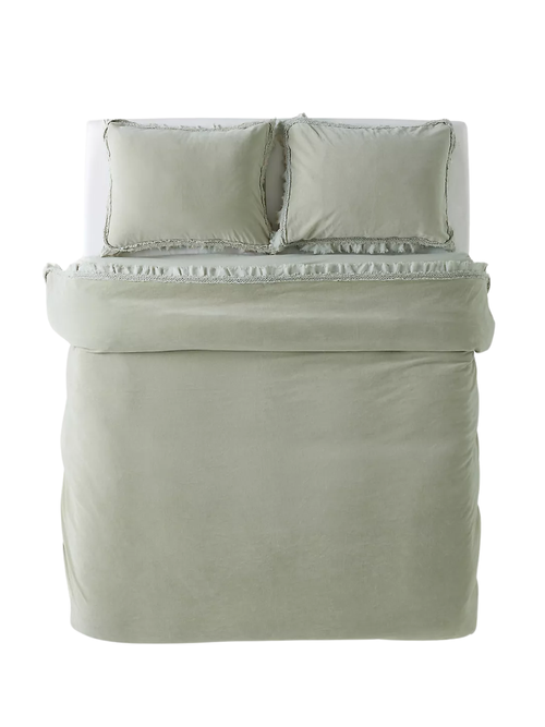 Victoria Cotton Velvet Ruffle Duvet