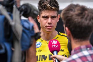 Wout van Aert talks to media ahead of the 2019 Tour de France