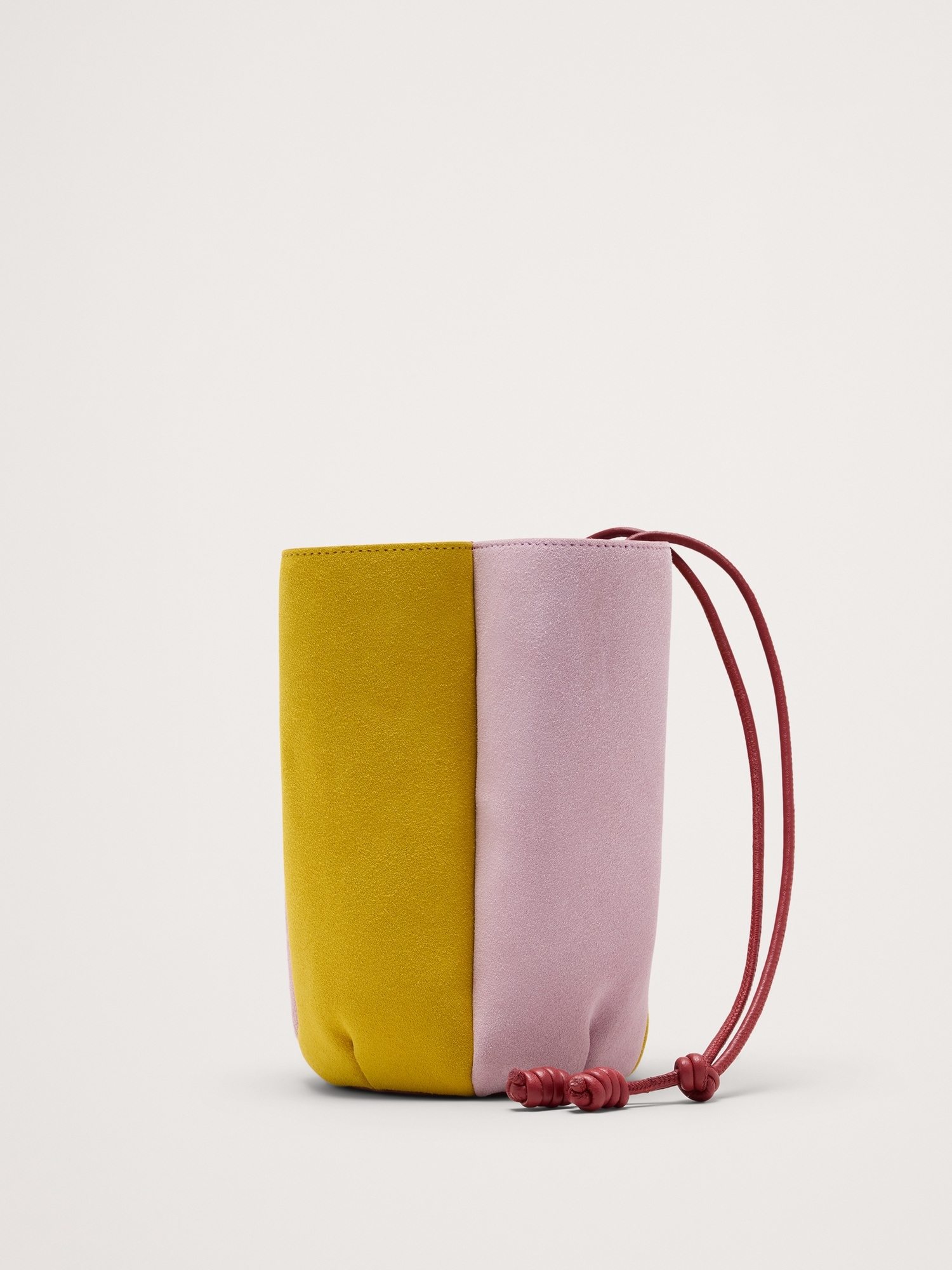 Color-Block Suede Tulip Bag