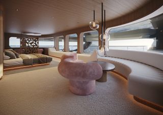 The full-width owner's cabin aboard Solsea