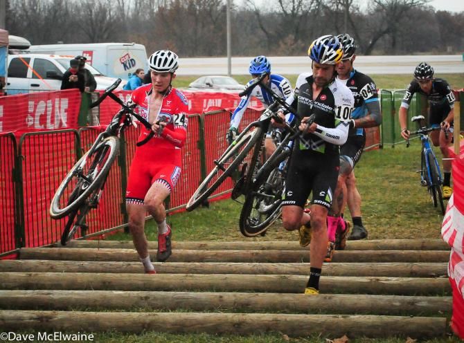 Tim Johnson (Cannondale Cyclocrossworld.com) leading with one lap to go