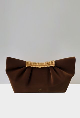 JW PEI Leia Pleated Clutch - Dark Brown