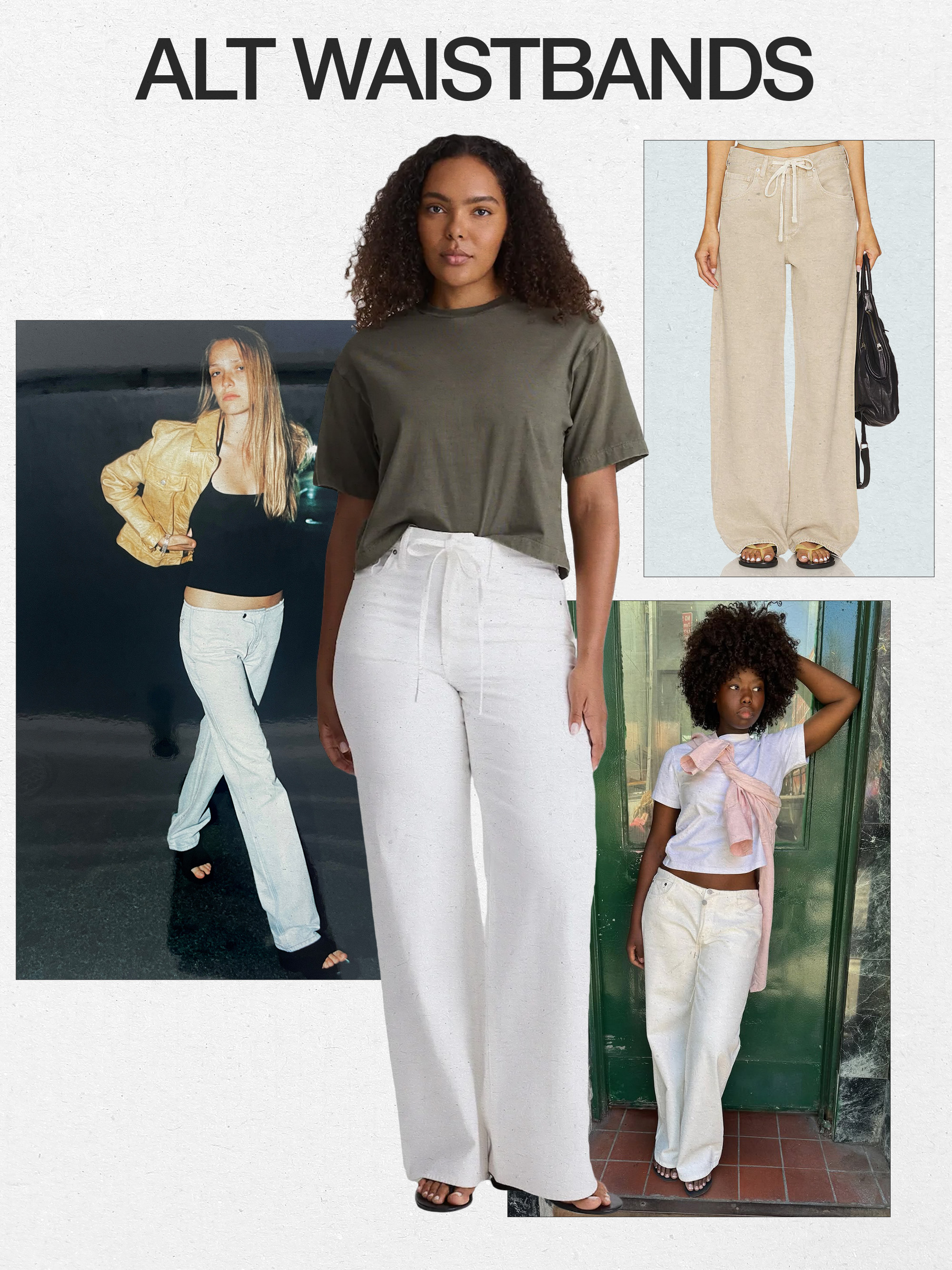 Runway and influencer images featuring the major fall 2026 denim trends.