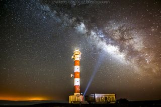 Milky Way and Lighthouse in Tenerife, The Canary Islands