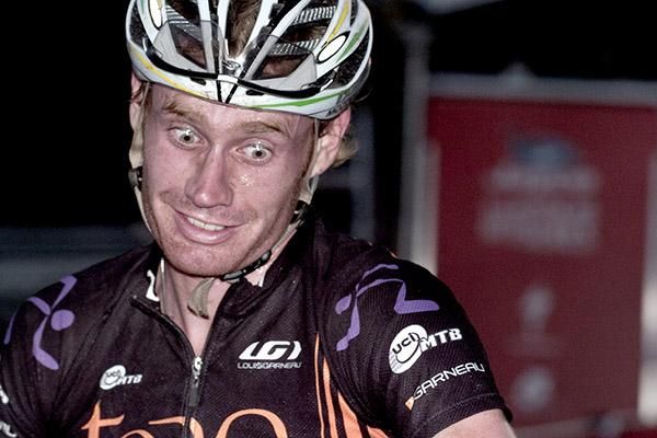 Geez that was close: Men's elite short course winner, Daniel McConnell from Victoria, knew it was a close one.