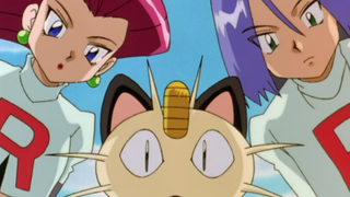 Jessie, James and Meowth in Pokemon.