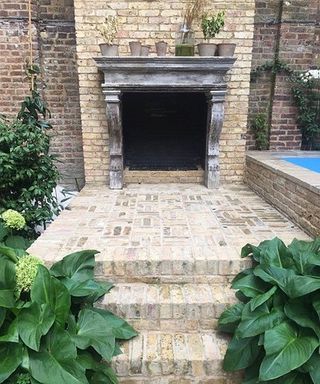 Owen Pacey's garden fireplace