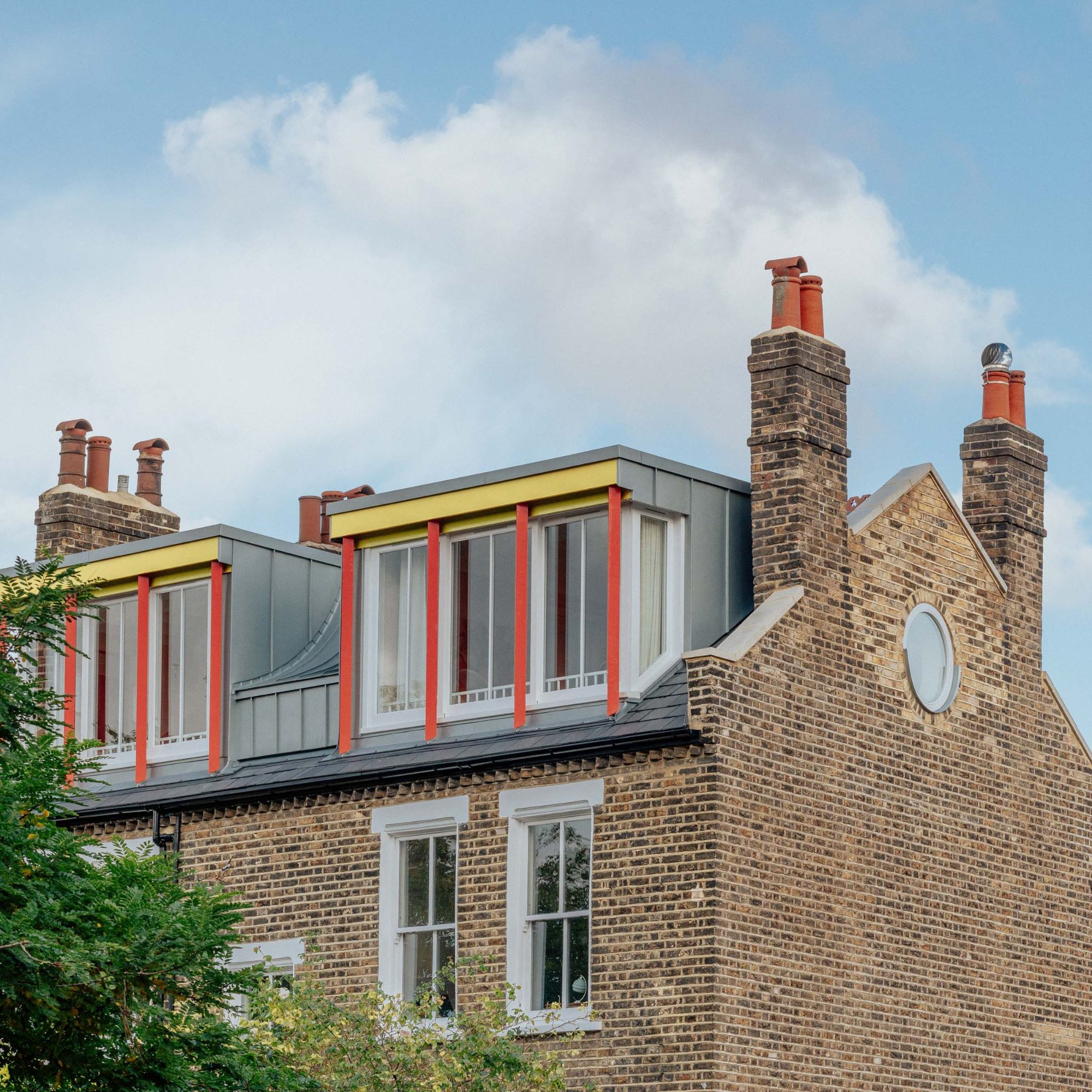 Exterior or a dormer roof