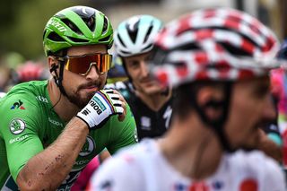Peter Sagan (Bora-Hansgrohe) on the start line of stage 21 at the Tour de France