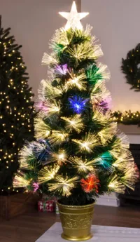 The Vesuvius Fir Fibre Optic Christmas Tree (3ft) - £39.99 (Save 33%) | Christmas Tree World