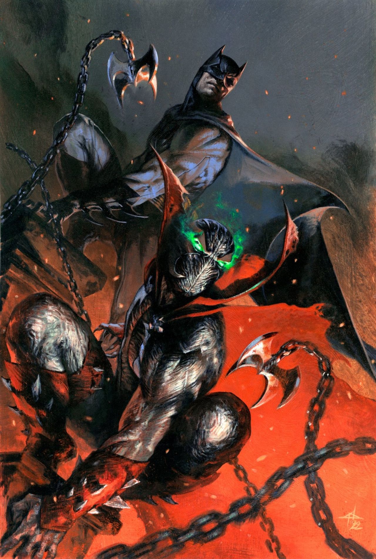 Batman/Spawn #1 covers