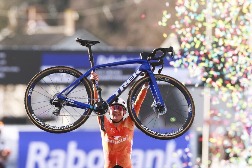 Mandatory Credit: Photo by ANP/Shutterstock (16497618f)
HULST - Cyclist Lucinda Brand crosses the finish line at the Cyclocross World Championships in Hulst, Zeeland. IRIS VAN DEN BROEK /
2026 Uci Women Elite Cyclo-Cross World Championships, Hulst - 31 Jan 2026