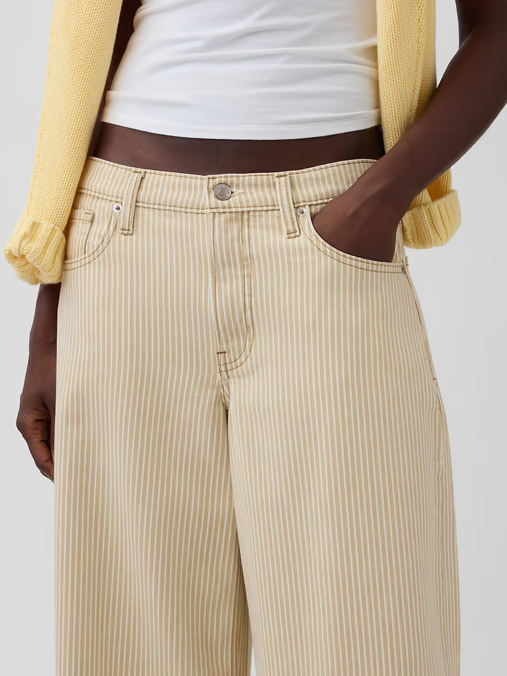 Gap, Low Slung Stripe Extra Baggy Jeans
