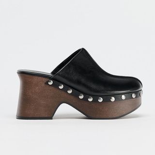 Zara Leather Studded Clogs
