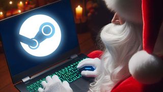 Steam on Santa's laptop