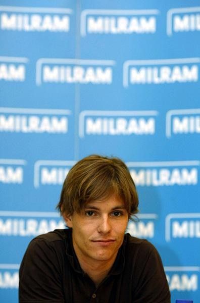 Linus Gerdemann is a Milram man now after breaking his contract to leave Team Columbia.