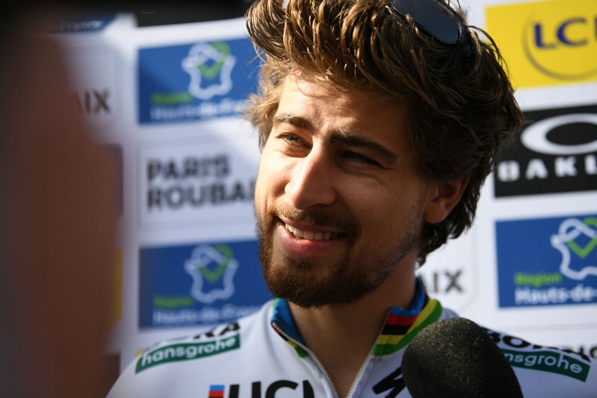 Smiling Peter Sagan will start Paris-Roubaix as a favourtite