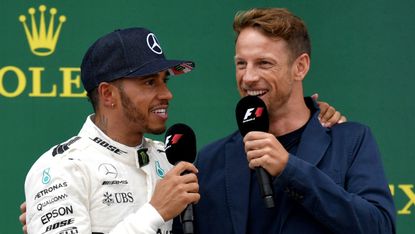 Lewis Hamilton and former team-mate Jenson Button 