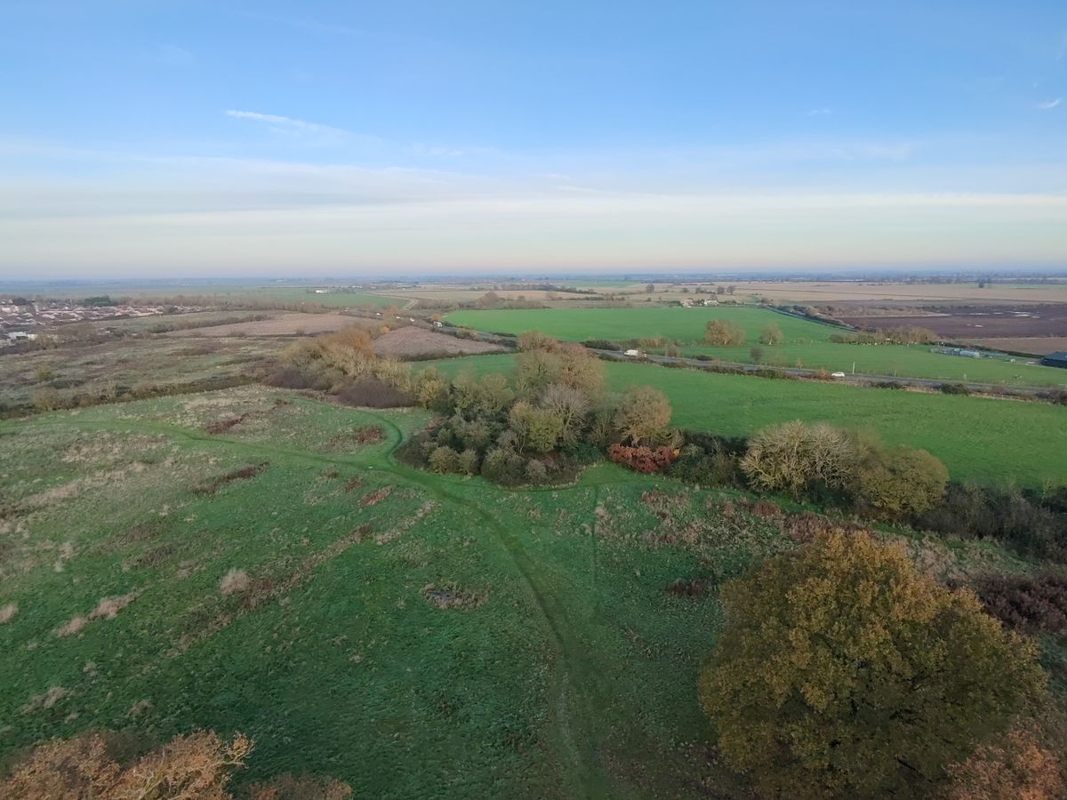 Photo of meadows taken with the HoverAir X1 PRO drone