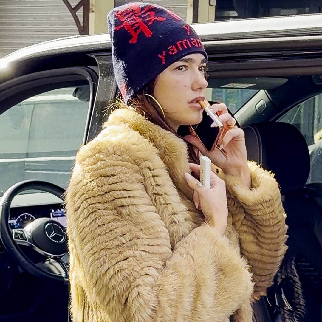 Dua Lipa paired the rising straight-leg jeans trend with a $19,000 fur coat from Valentino
