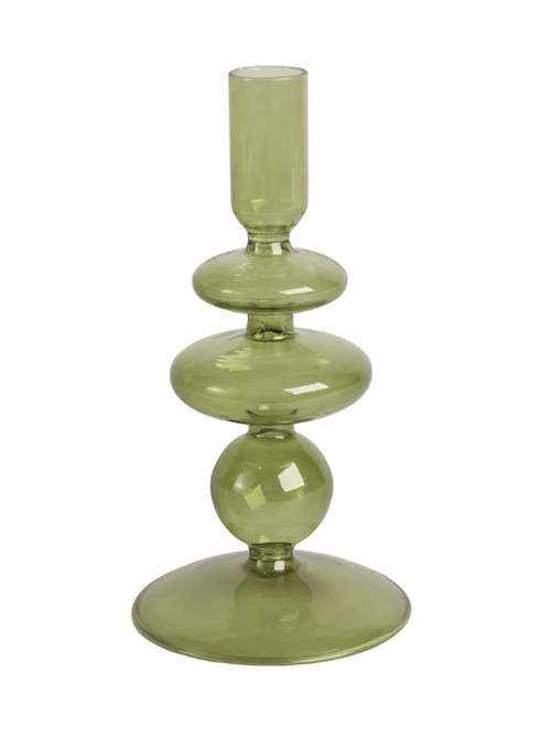 Sculptural Glass Candle Holder 