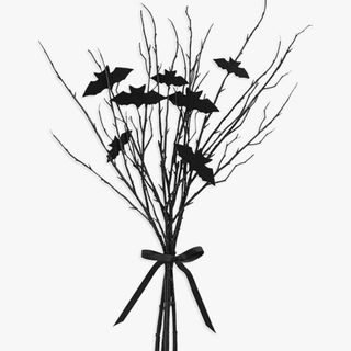 Black twig bouquet with bats 