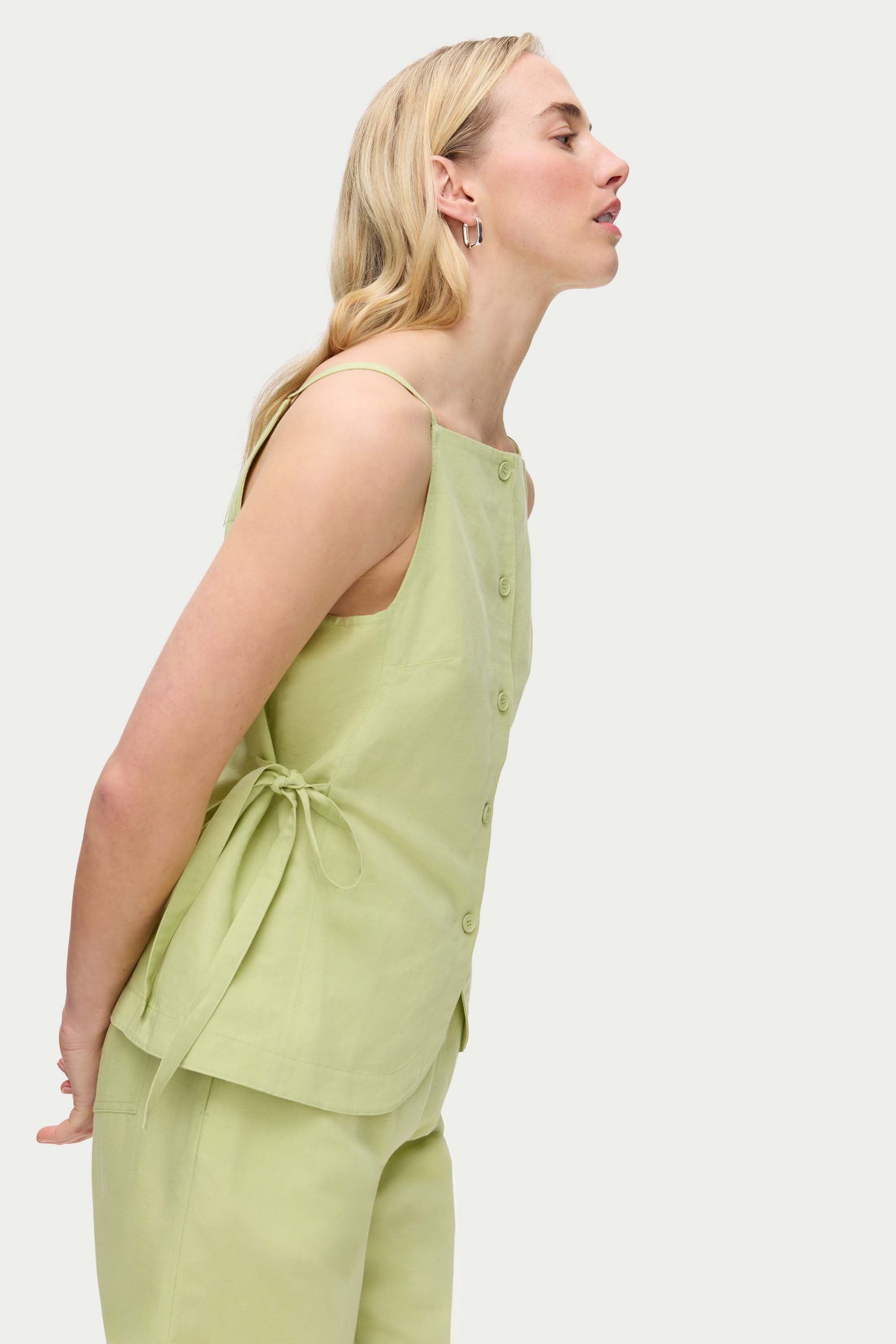 Ozais Tie Linen Top