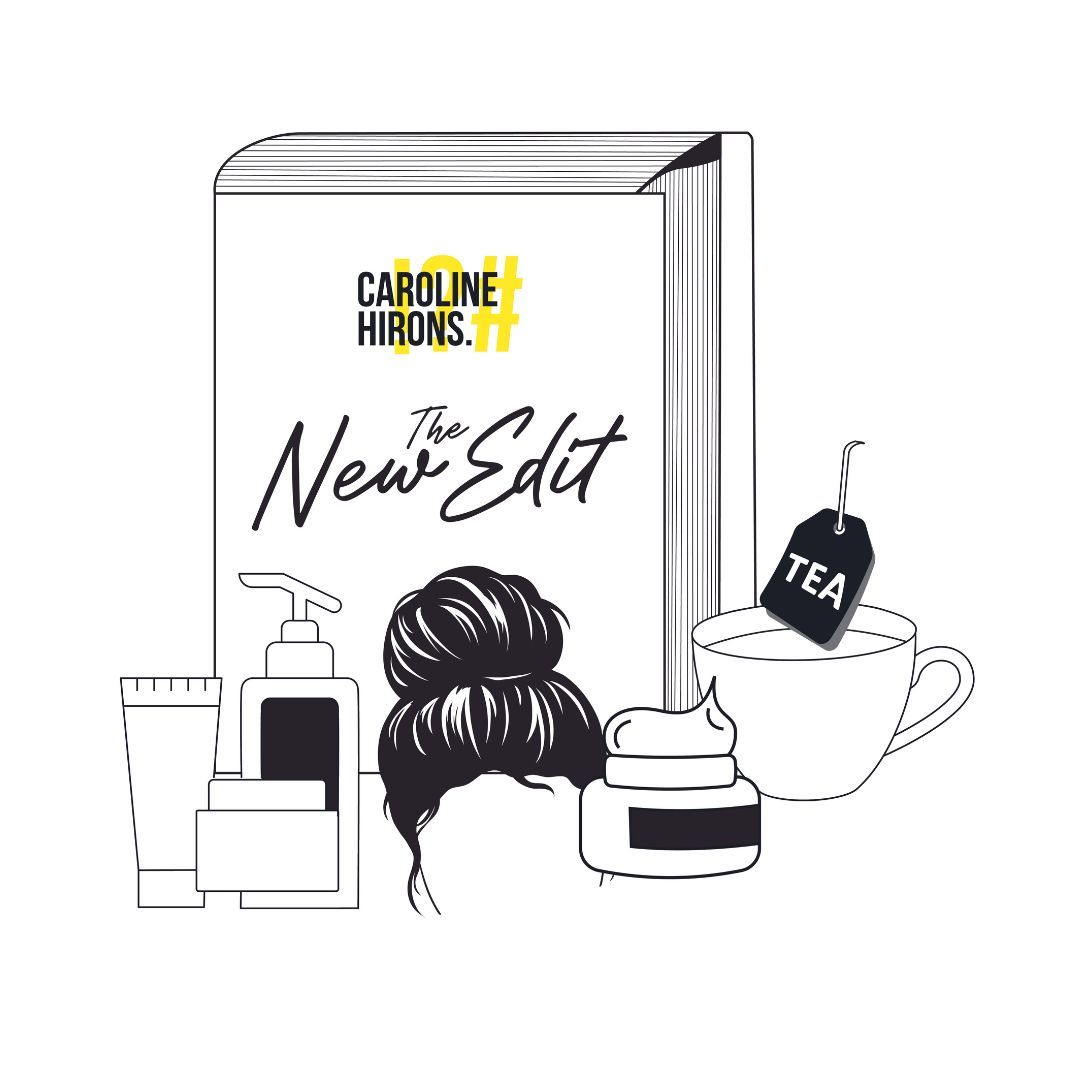 Beauty Backed Trust Industry Icons, Caroline Hirons art work including a Caroline Hrons New Edit box and drawings of other products