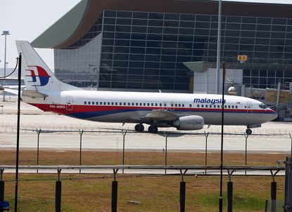 A Malaysia Airlines jet on the tarmac
