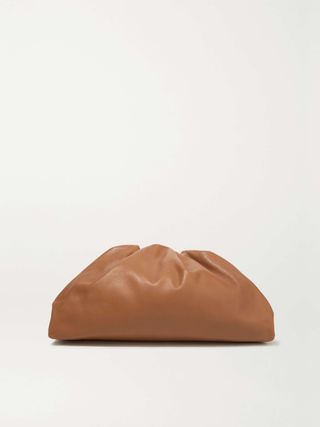 The Pouch Large Gathered Leather Clutch