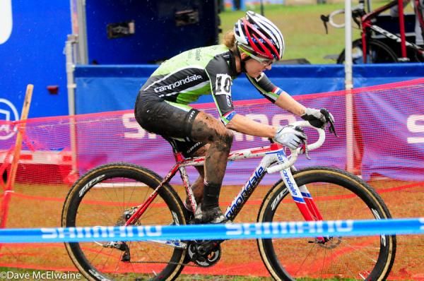 Katie Antonneau (Cannondale) with one lap to go