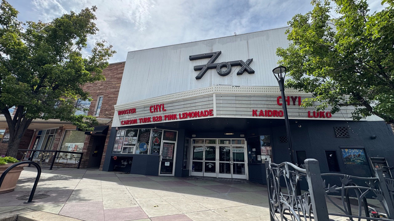 The exterior of Colorado's Fox Theatre. 
