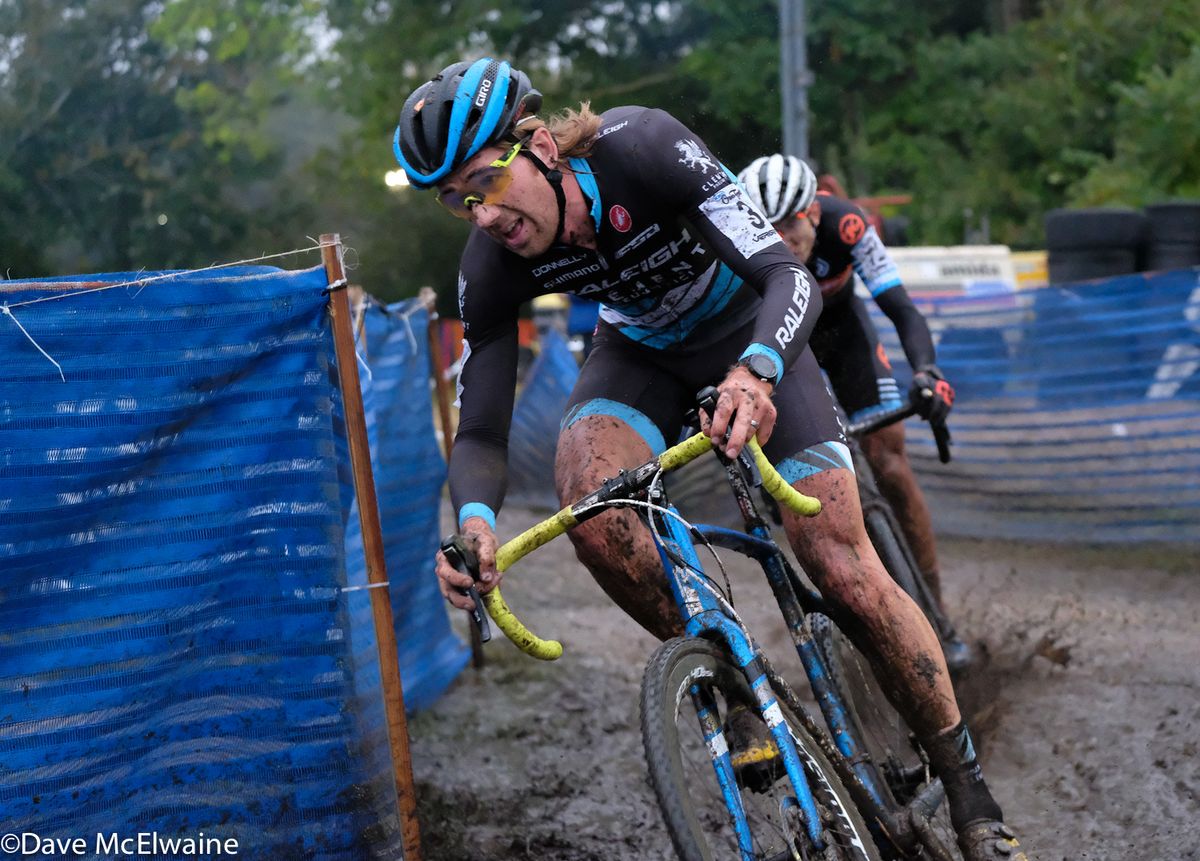 Jamey Driscoll (Raleigh Clement) often moves up during races and he was doing so today.
