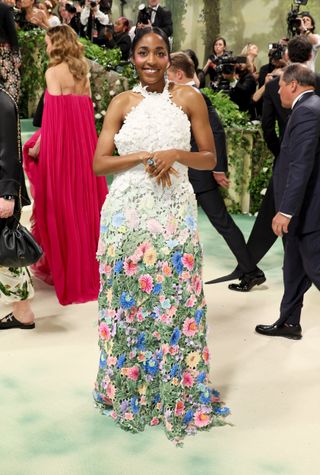 Ayo Edebiri attends the Met Gala 2024 for the first time