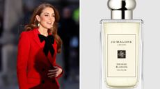 L-R: Kate Middleton, Jo Malone bottle 