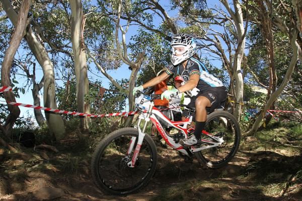 Lisa Mathison tries her hand at downhill and finishes sixth in the elite women's race