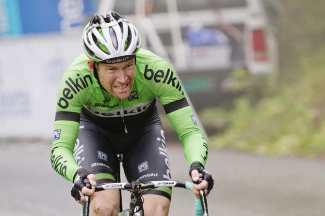 Lars petter Nordhaug (Belkin) in the rain
