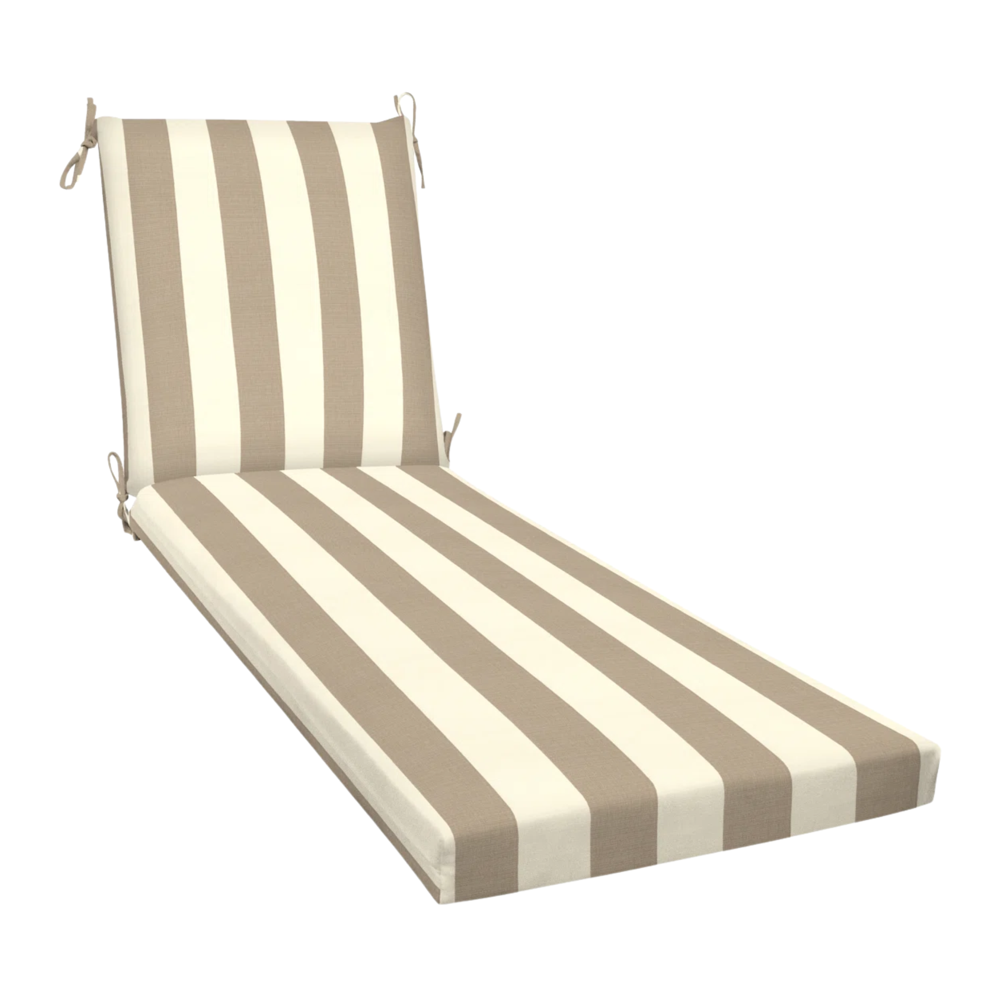 a striped sun lounger cushion