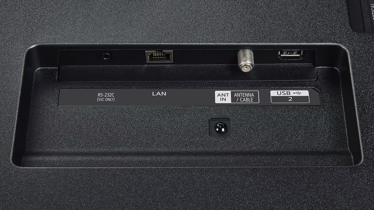 The ports on the LG QNED92 Mini-LED TV