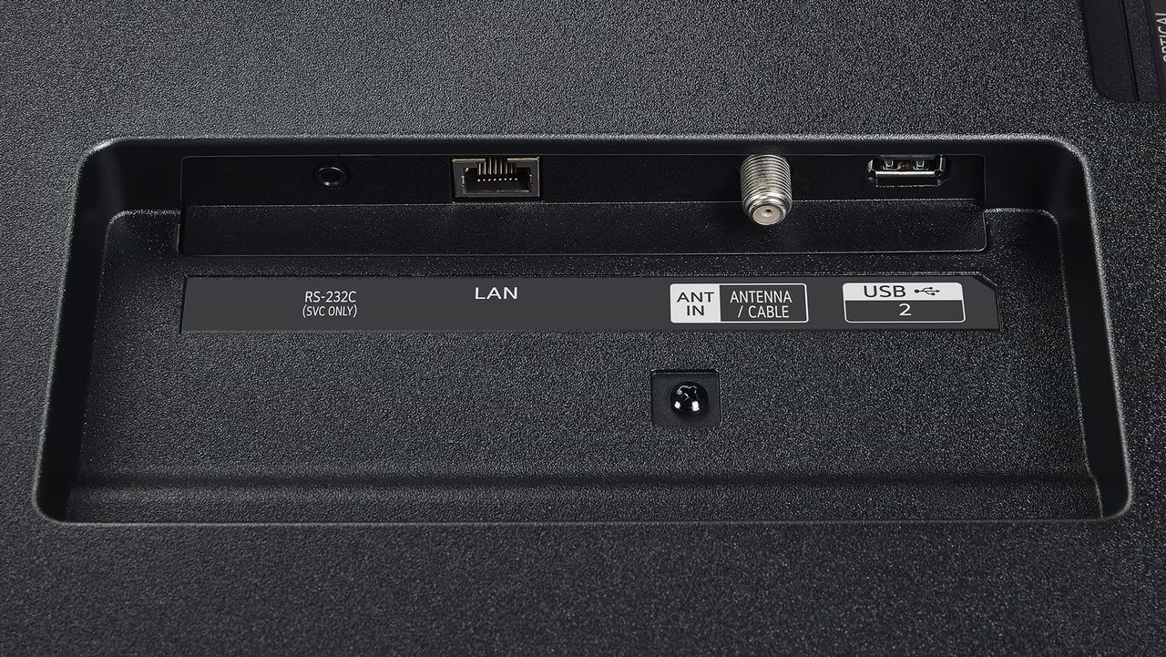 The ports on the LG QNED92 Mini-LED TV