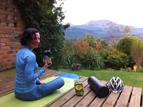 Mary enjoying the autumn in Hogsback.