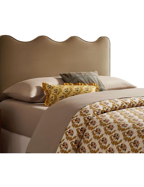 Modway Athena King Size Performance Velvet Adjustable Headboard in Taupe
