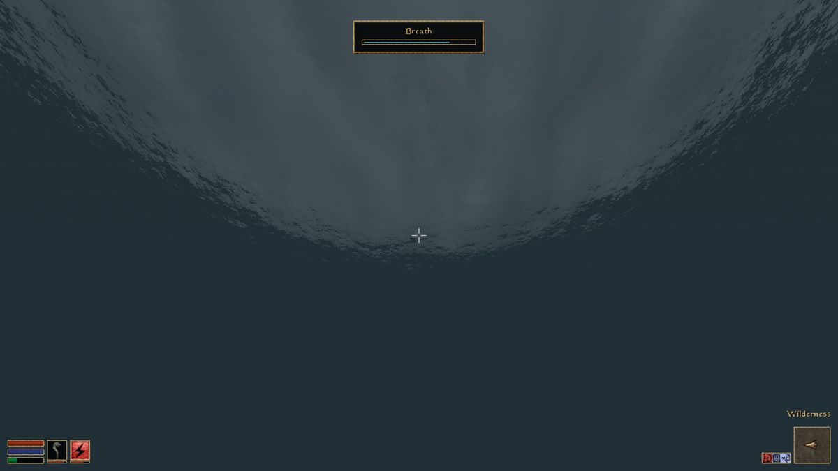 looking up at water surface from deep below
