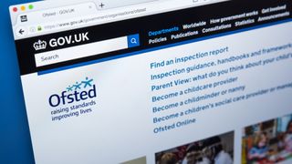 Homepage of the website for the Office for Standards in Education, Childrens Services and Skills