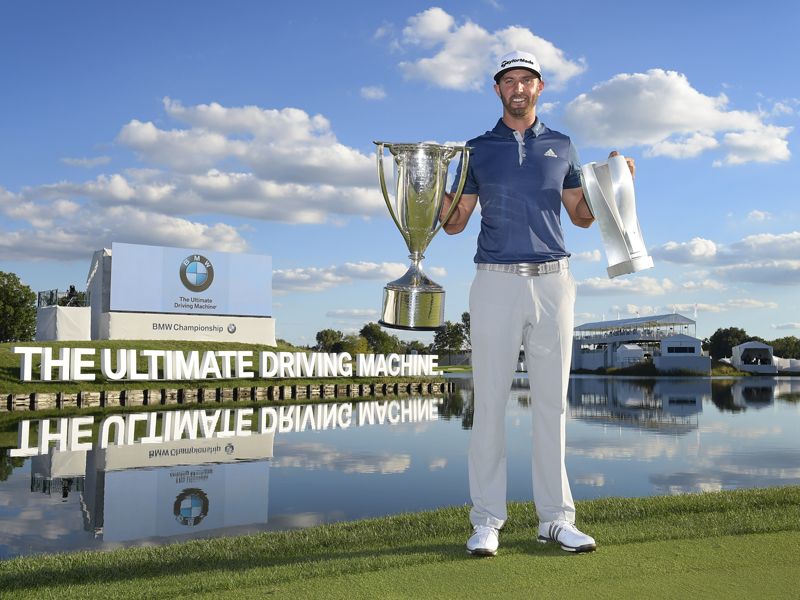 Dustin Johnson defends BMW Championship